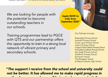 TRAIN TO TEACH IN SOUTH LONDON